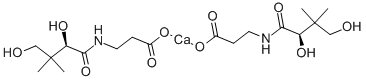 Структура соли кальция пантотеновой кислоты D- (+) -