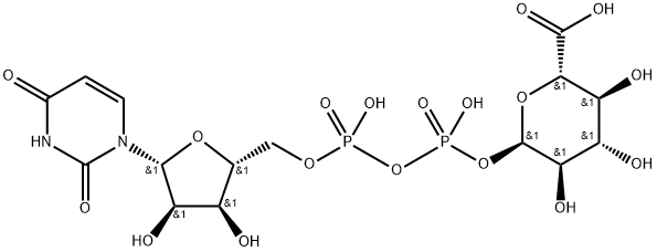 (2S, 3S, 4R, 5R, 6R) - структура 6 [[[(2S, 3S, 4R, 5R) - 5 (2,4-dioxopyrimidin-1-yl) - 3,4-dihydroxy-oxolan-2-yl] -окси-phosphoryl] oxy-окси-phosphoryl] oxy-3,4,5-trihydroxy-oxane-2-carboxylic