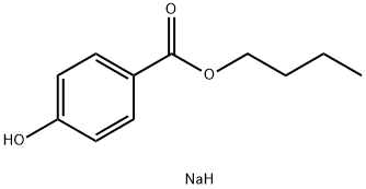 Структура соли натрия Butylparaben