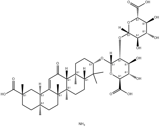 Структура соли аммония глицирризиновой кислоты