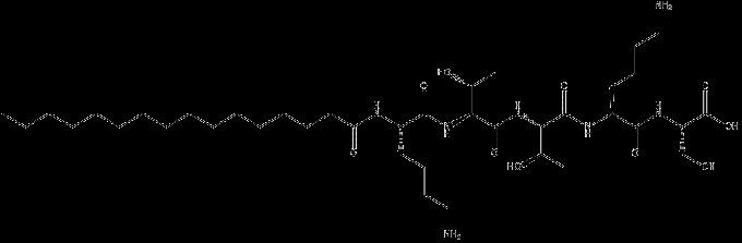 Структура pentapeptide Palmitoyl