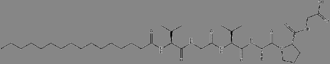 Глицин, N- (1-oxohexadecyl) - структура L-valylglycyl-L-valyl-L-alanyl-L-prolyl-