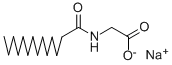 структура aminoacetate натрия N-метиловая-N (1-oxotetradecyl)