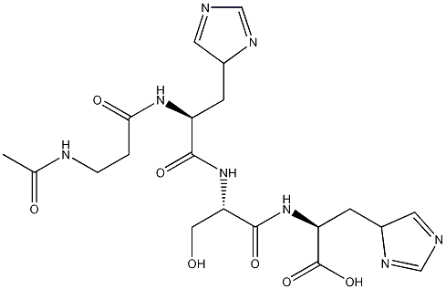 структура N-Ацетил-бета-alanyl-L-histidyL-L-serYL-L-гистидина