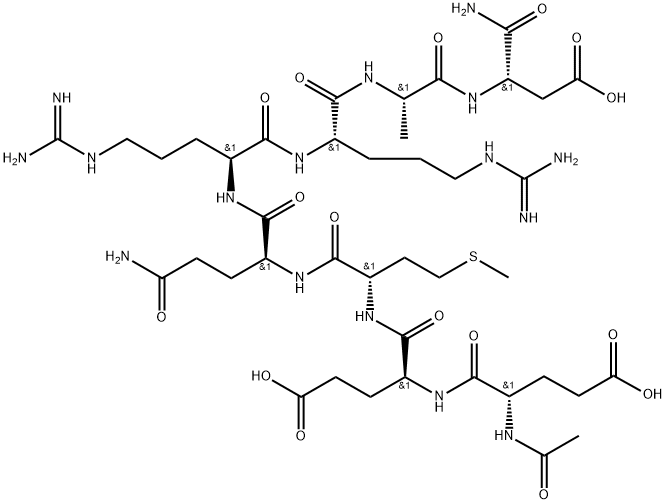 структура N-Ацетил-L-альф-glutamyL-L-альф-glutamYl-L-methioNyl-L-glutamInyl-L-arGinyl-L-aRginyl-L-ALANYL-L-альф-аспарагина