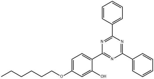 2 (4,6-Diphenyl-1,3,5-triazin-2-yl) - 5 [(гексиловый) oxy] - структура фенола