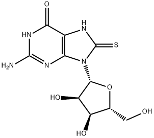 Структура 8-MERCAPTOGUANOSINE
