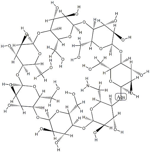 структура 6-Monodeoxy-6-monoamino-beta-cyclodextrine