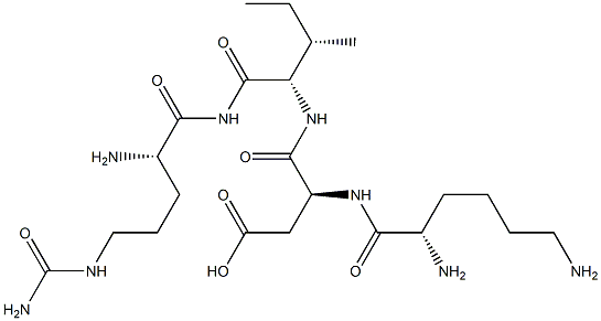 L-Lysyl-L-alpha-aspartyl-L-isoleucyl-N5- (aminocarbonyl) - структура L-ornithinamide
