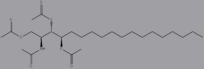 Heptadecyl] ацетамида, N- [(1S, 2S, 3R) - 2,3-bis (acetyloxy) - 1 [(acetyloxy) метиловый] - структура